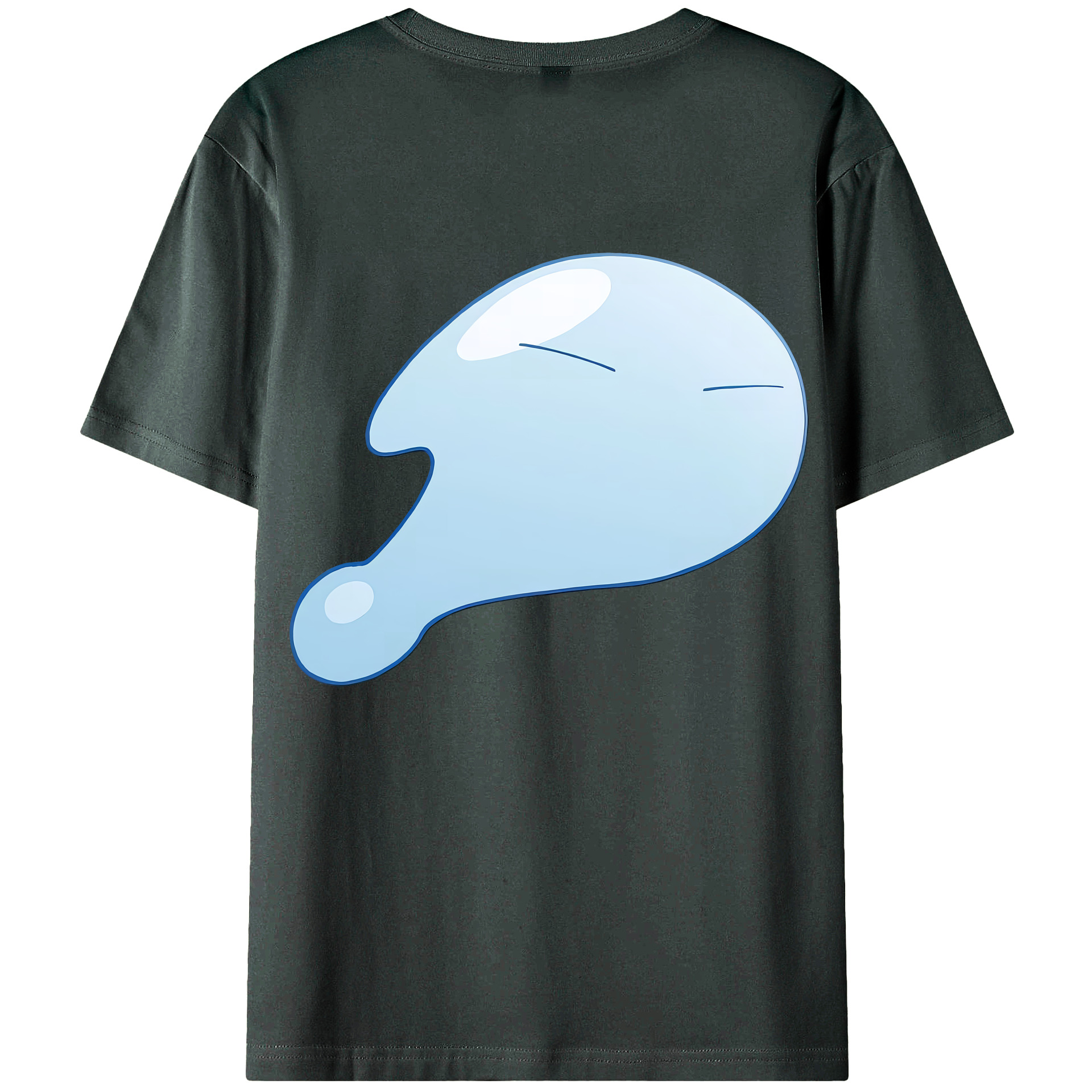 （画像用） 転スラ Regarding Reincarnated to Slime 綿100％ メンズ半袖Tシャツ（バックプリント） 通気性